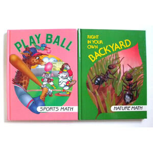 Time-life for Chilldren I LOVE MATH Lot of 2 HC Books Sports Math & Nature Math